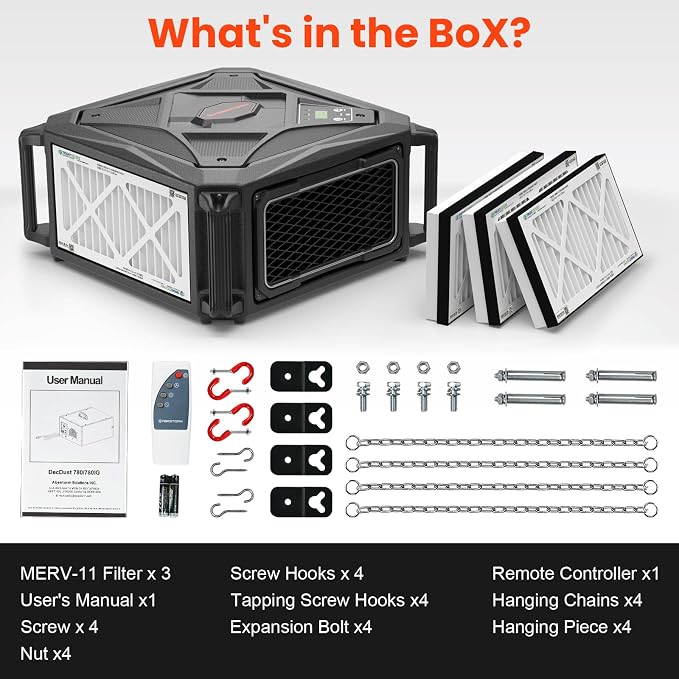 Abestorm 270 Degree Intake Air Filtration System, Built-in Ionizer, 780 CFM - Image 8