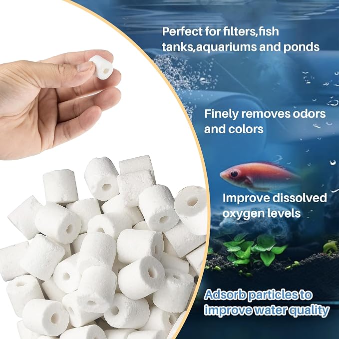 Sukh 3 Bags Ceramic Rings for Aquarium Filter - 425g Bio Ceramic Media Balls - Image 2