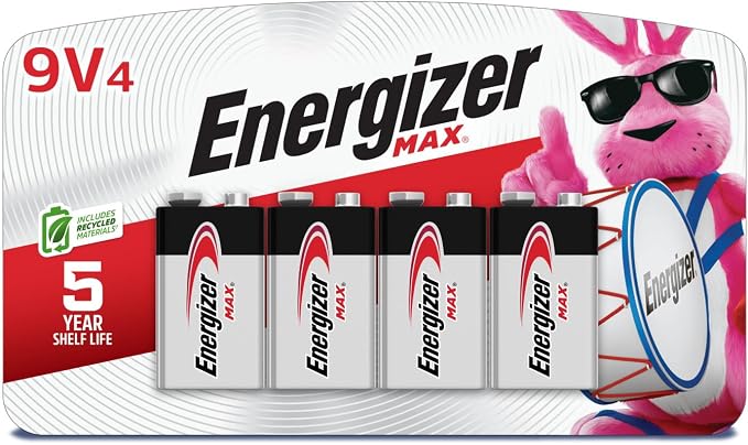 Energizer MAX 9V Batteries, 9 Volt Alkaline Batteries by Energizer