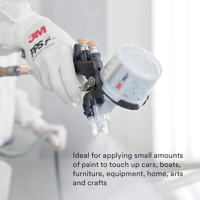 3M PPS 2.0 Spray Gun Cup, Lids and Liners Kit, 3 Ounces, 200-Micron Filter - Image 4