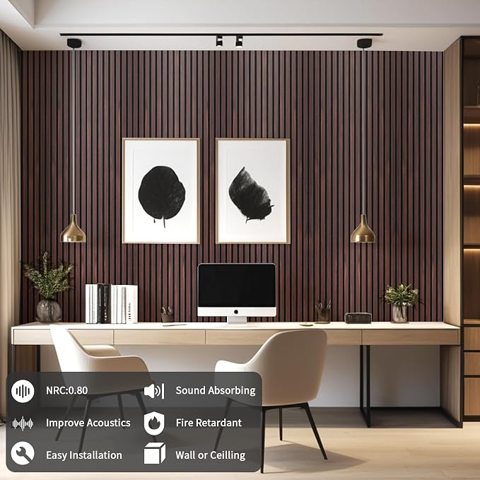 Wood Slat Wall Panel, 3D Soundproof Wall Panels, Large Acoustic Panels - Image 4