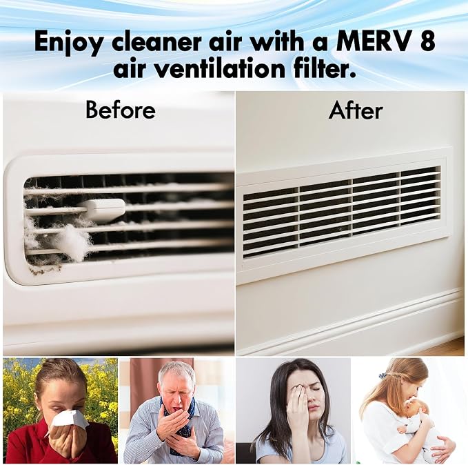 16 x 120" Air Vent Filters, Cut-to-Size MERV 8 Filter Material, Triple Layer - Image 5