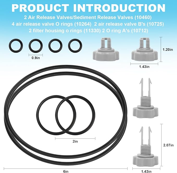 25004/2500 Filter Pump Replacement Seals Kit Fits - Image 7