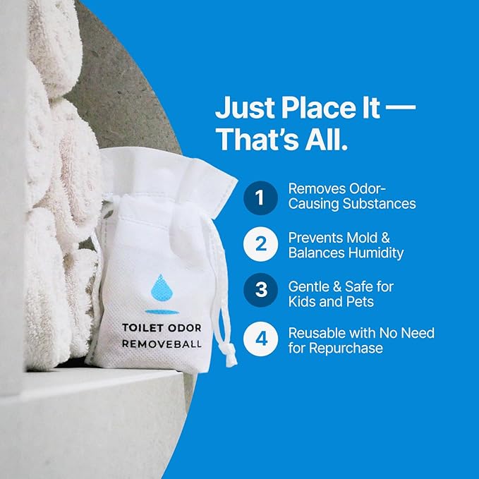 Toilet Odor Eliminator Balls Air Freshener Scent Absorber Deodorizer for Bathroom Smells