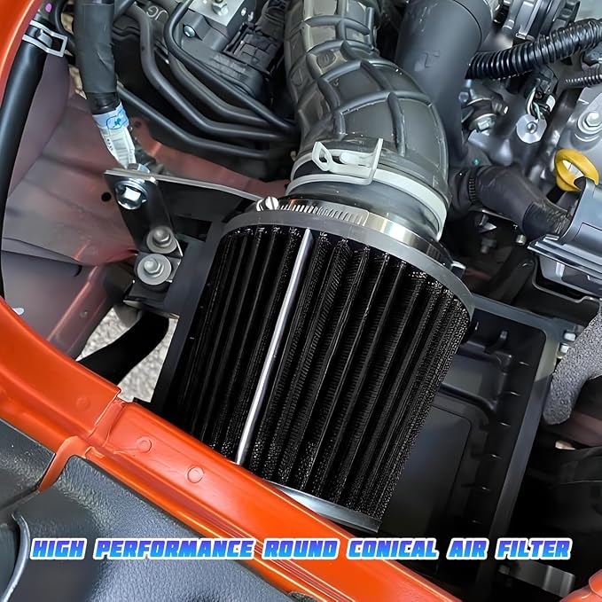 Clamp-On Car Air Intake Filter, 3 In/3.5 In/4 In Three Different Size High-Flow - Image 4