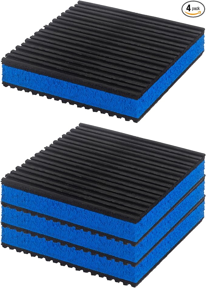 4Pcs Anti Vibration Pads 4'' X 4'' X 7/8" Sound Isolation Ribbed Rubber Mats by Unknown