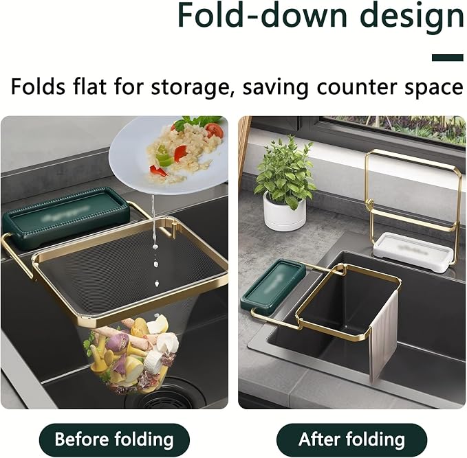 50Pcs Kitchen Residue Mesh Bag Sink Strainer Collapsible Food Catcher Square - Image 5