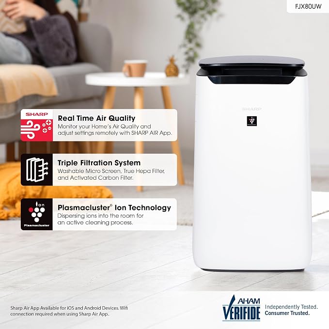 SHARP Smart Air Purifier for XL Rooms – Covers up to 2, 430 sqft in one hour - Image 4