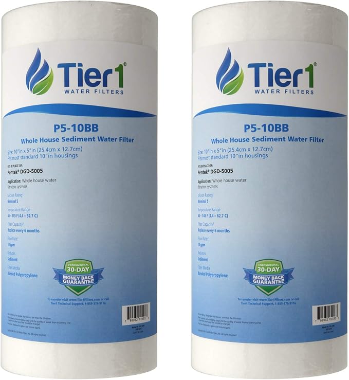 Tier1 5 Micron 10 x 4.5 Water Filter | Spun Wound Polypropylene Whole House by Tier1