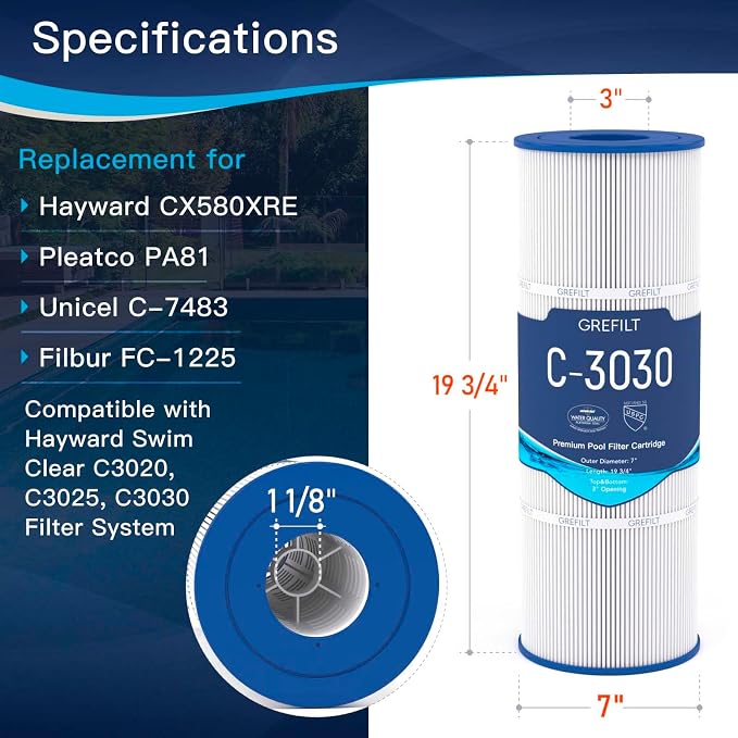 C3030 Pool Filter Cartridges, Compatible - Image 2