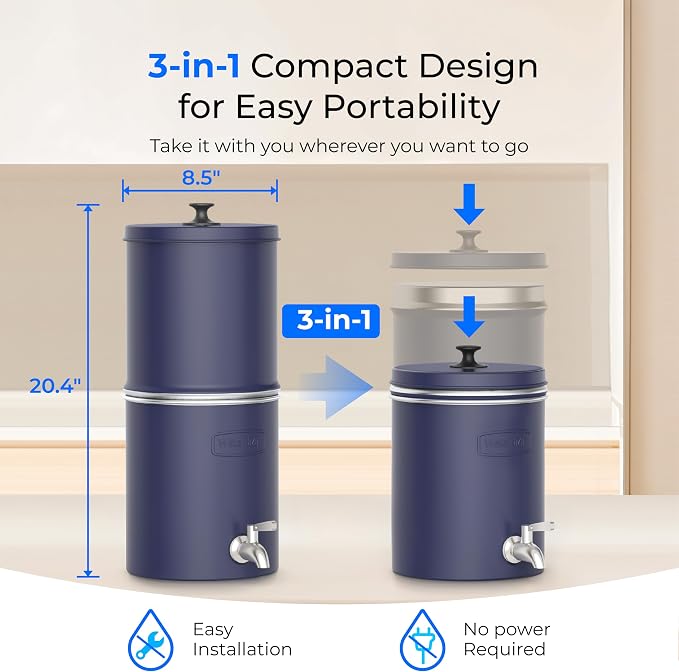 Waterdrop 2.25G Gravity Water Filter System, NSF/ANSI 42&372 Standard, - Image 7