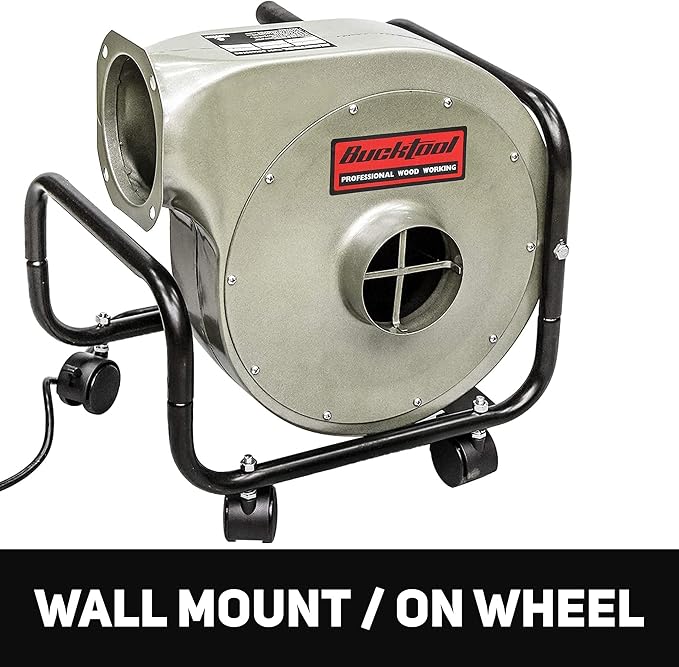 BUCKTOOL 1HP 6.5AMP Wall-mount Dust Collector - Image 8