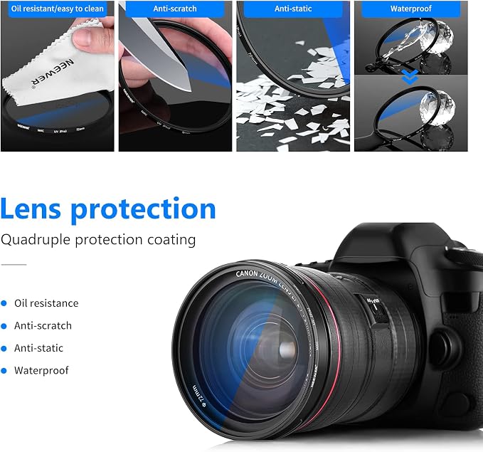 NEEWER 72 mm UV Protection Filter, High Definition/30 Layers of Multi-Coated - Image 4