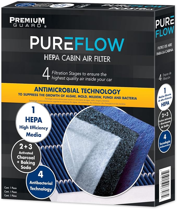 PUREFLOW PC8155HX HEPA Cabin Air Filter | Fits 2015-2026 Ford Mustang 2.3L - Image 2
