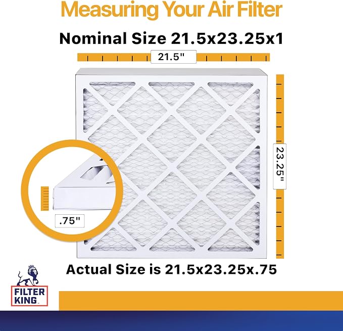 Filter King 21.5x23.25x1 Air Filter | 6-PACK | MERV 13 HVAC Pleated A/C Furnace - Image 2