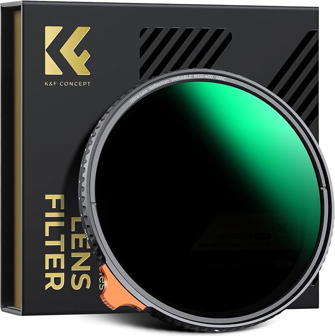 K&F CONCEPT 58mm Ultra-Low Reflectivity Putter Variable ND Filter ND2-ND400 28 by KFCONCEPT