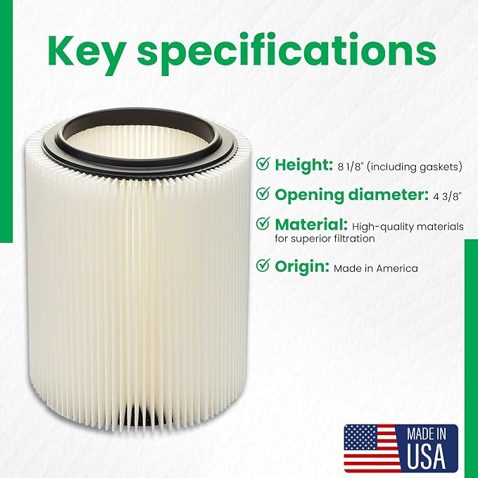 Replacement Filter for Craftsman and Ridgid Shop Vacs Part # 9-17816 & Part # - Image 4