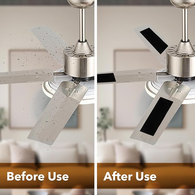 Ceiling Fan Filters for Blade, Activated Coconut Carbon Fan Filter for Ceiling - Image 4