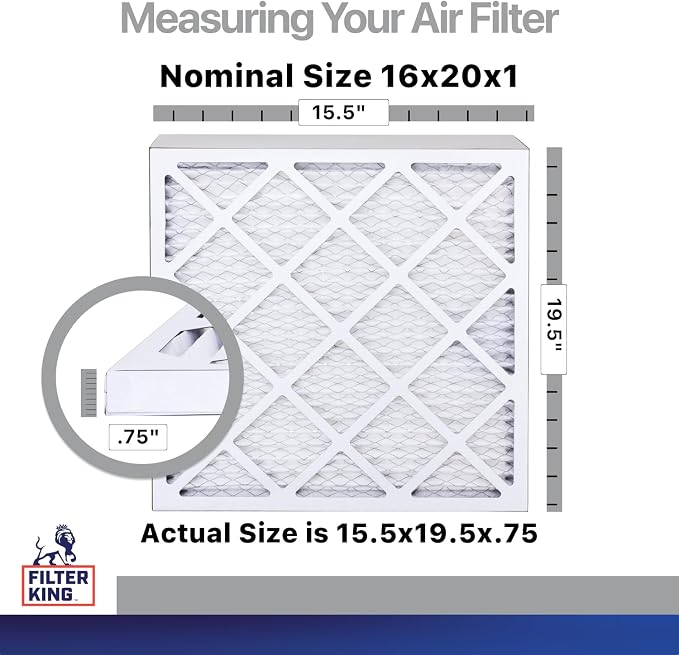 Filter King 16x20x1 Air Filter | 4-PACK | Carbon MERV 8 HVAC Pleated A/C - Image 2
