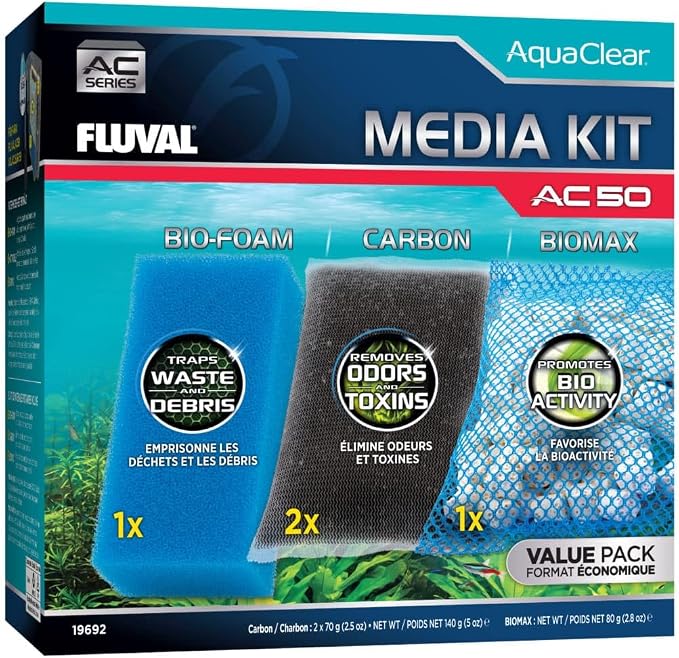 Fluval - Media Maintenance Kit for AC50 Power Filter - for Use in Freshwater & by Fluval