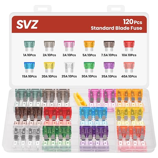120Pcs Standard Automotive Fuse Kit, Blade Fuses Assortment kit by Unknown