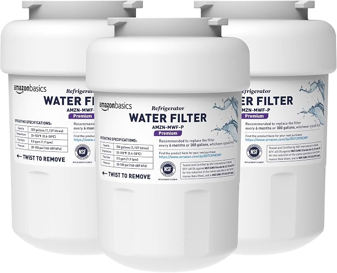 Amazon Basics Replacement GE MWF Refrigerator Water Filter by AmazonBasics