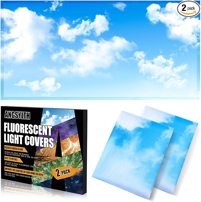ANGSYLTH 2 Pcs Fluorescent Light Covers by ANGSYLTH