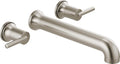 Delta Wall Mount Bathroom Faucet 3 Hole, Brushed Nickel Bathroom Sink Faucet for Vanity, Stainless T5759-SSWL (Valve Not Included)