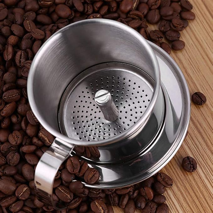 TOPINCN Vietnamese Coffee Drip Filter, Stainless Steel Pour Over Coffee Maker - Image 5