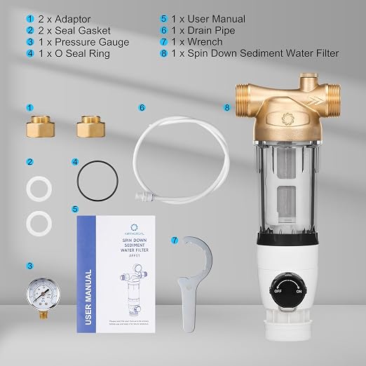 Airthereal Spin Down Water Sediment Filter, Pre-Filtration System - Image 9