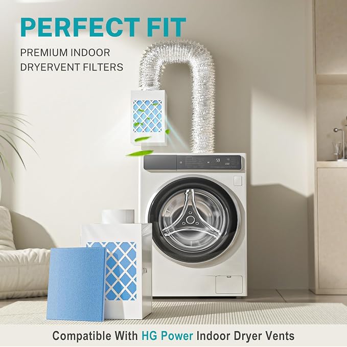 Indoor Dryer Vent Kit 10 Pack Dryer Filter Replacement, Compatible - Image 2
