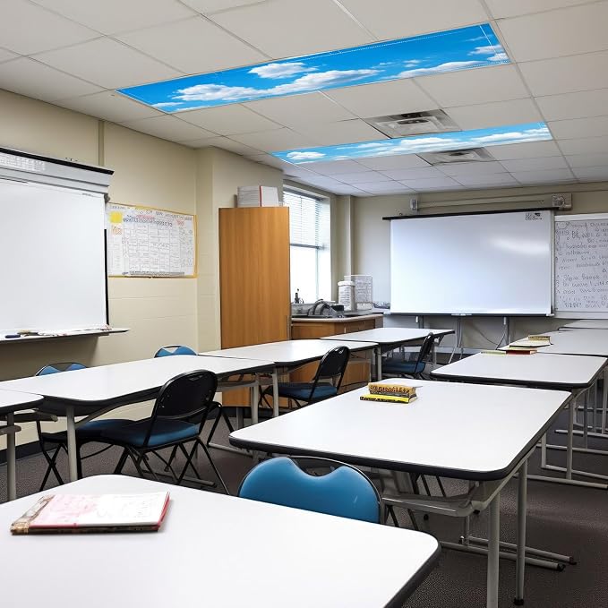 4 Pcs 1 x 4 Feet Fluorescent Lights Covers Magnetic Ceiling Light Cover - Image 6