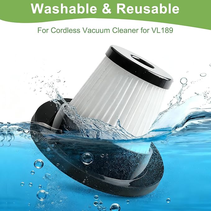 2Pack Vacuum Filter Replacement, Washable and Reusable Handheld Vacuum Filter - Image 3