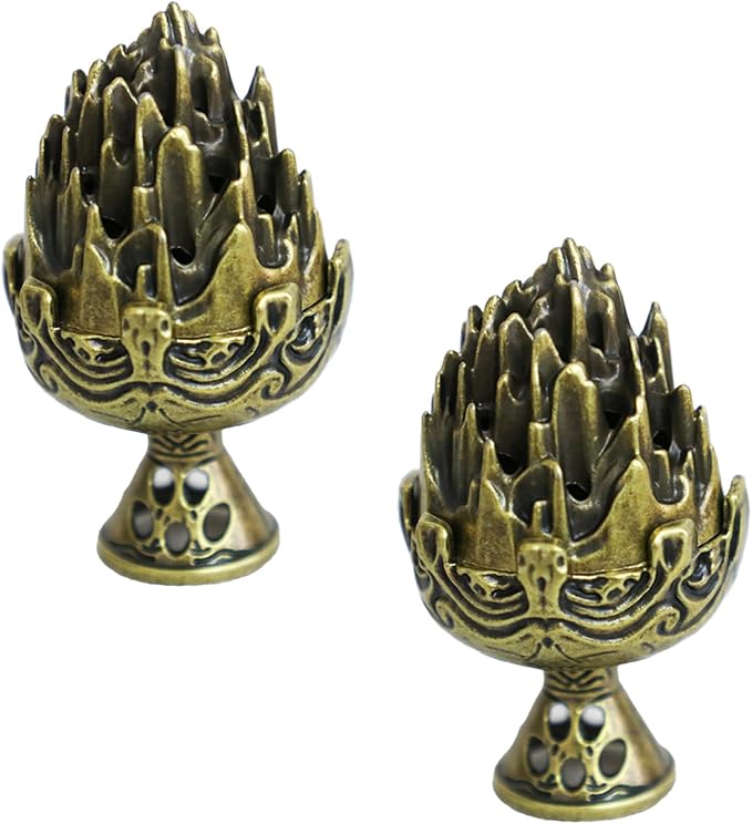 3 PCS Mini Brass Lotus Incense Holder, Small Flower Vintage Cone Incense Burner - Image 6