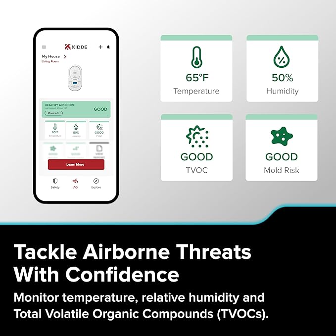Kidde Smart Carbon Monoxide Detector & Indoor Air Quality Monitor, Plug-in - Image 5