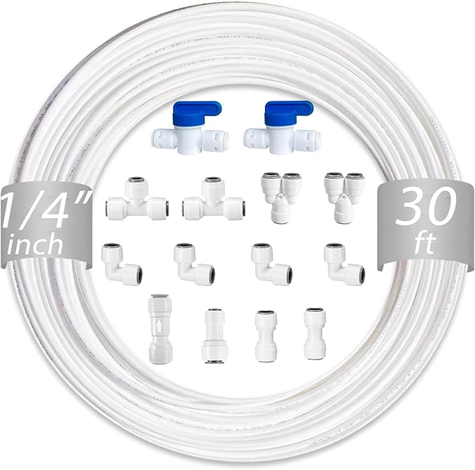 NSF 1/4" inch Water Line Tubing and Push to Connect Fittings by Unknown