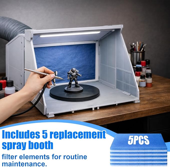 Podoy 5 Pack Airbrush Spray Booth Filters, Double-Layer Paint Booth Filters - Image 6