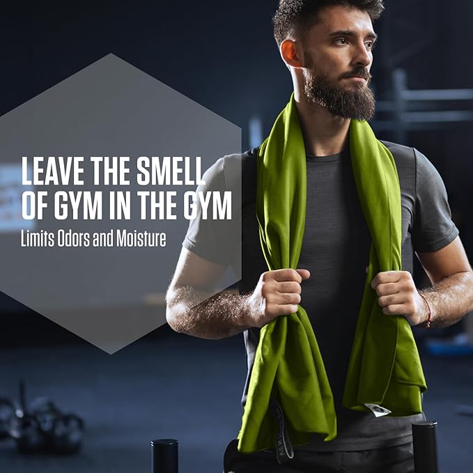 VENTURE 4TH Quick Dry Towel. Microfiber Travel Towel Ideal for Camping, Hiking, Backpacking, Gym. Lightweight & Fast Drying Travel Towels for Body. Compact & Easy to Pack - Lime Large