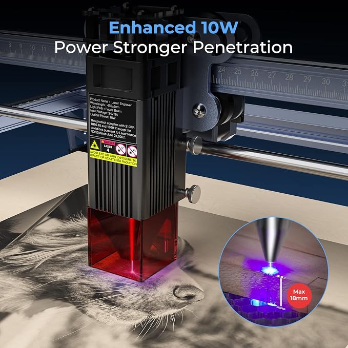 Creality Laser Engraver Machine 10W Output Power, 72W DIY Laser Engraving - Image 3