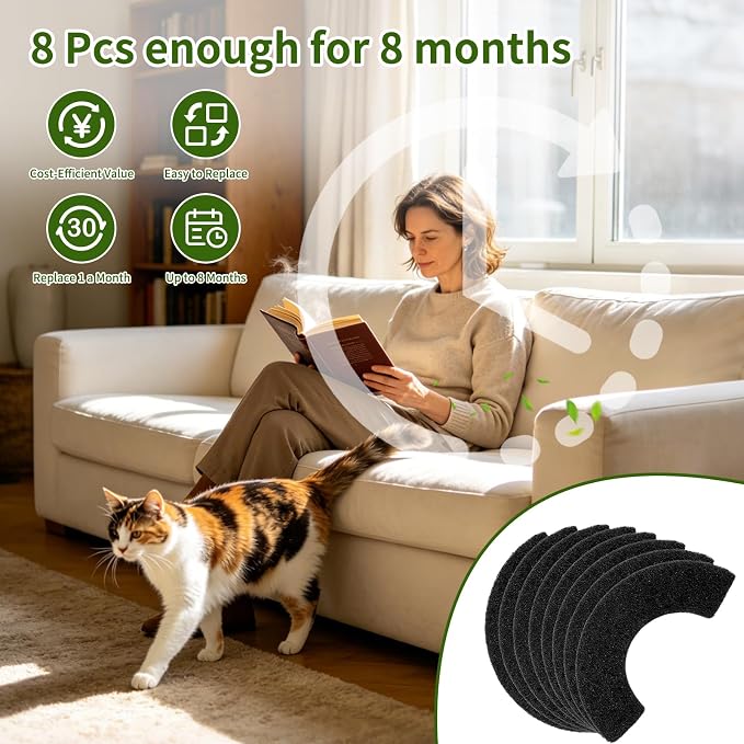 8 Pack Activated Carbon Filters Compatible - Image 5