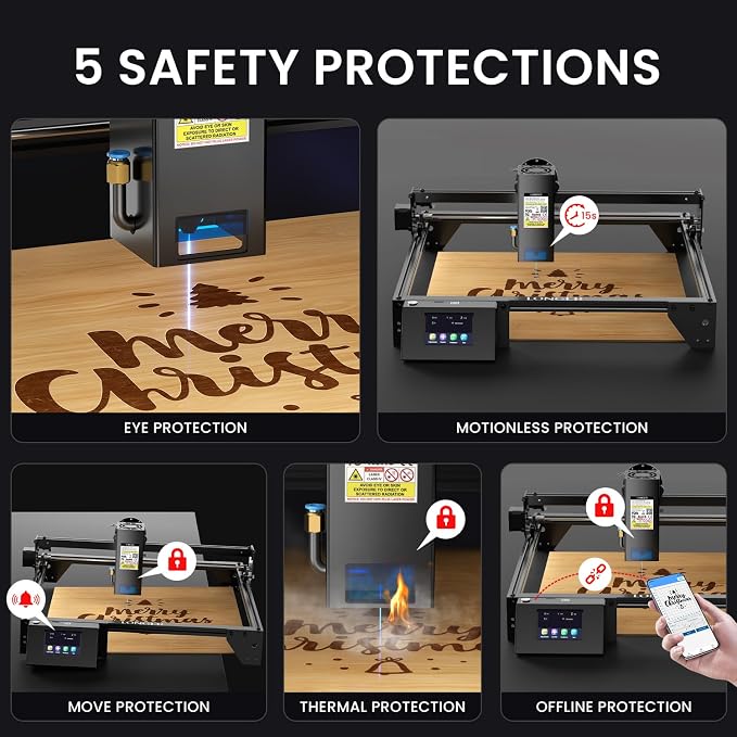 LONGER RAY5 20W Higher Accuracy Laser Engraver and Cutter, 130W Laser Engraving - Image 7