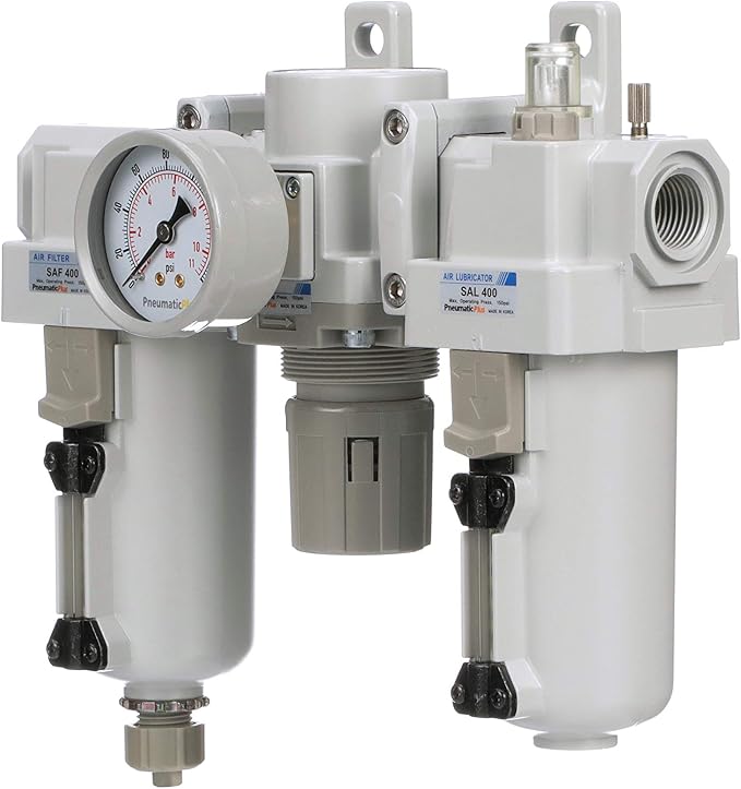 PneumaticPlus SAU400-N06G-MEP Compressed Air Filter Regulator Lubricator Combo - Image 4