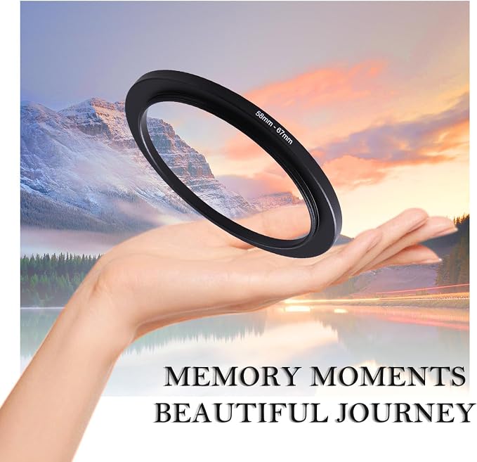 58-67mm Step-Up Ring Adapter, 58mm to 67mm Step Up Filter Ring - Image 2