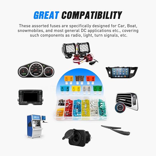 Nilight - 50016R 120 pcs Standard Fuse Assortment kit – 5, 30 AMP – Regular - Image 5