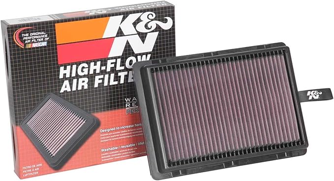 K&N High-Flow Original Lifetime Engine Air Filter: Increase Power: Premium by KNEngineeringInc