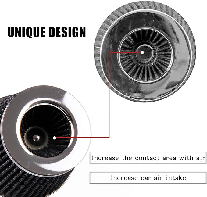 RYANSTAR Universal Clamp-on Air Intake Filter, 3 In /3.5 In /4 In Three - Image 3