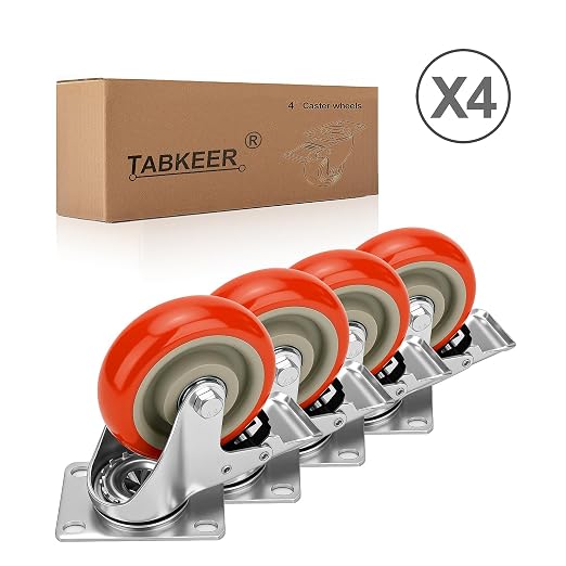 4 Inch Industrial Heavy Duty Swivel Caster Wheels - Image 5