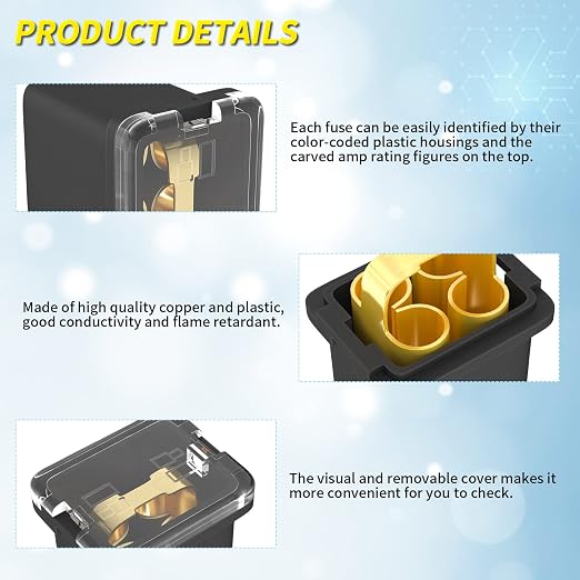 Joinfworld 36Pcs Jcase Fuse Assortment Kit Automotive Low Profile Box Shaped - Image 3