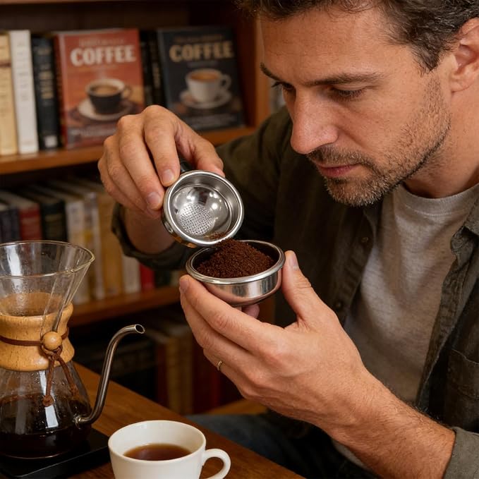 58mm Portafilter Basket, Even Extraction Design, 304 Stainless Steel, Coffee - Image 2