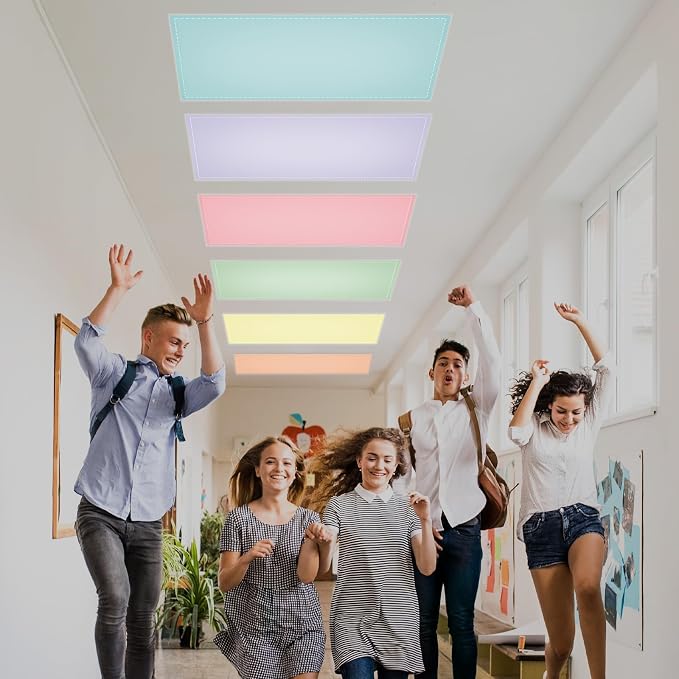 QOUBAI 6PCS Fluorescent Light Covers, 4x2 Feet Magnetic Light Cover Fluorescent - Image 4
